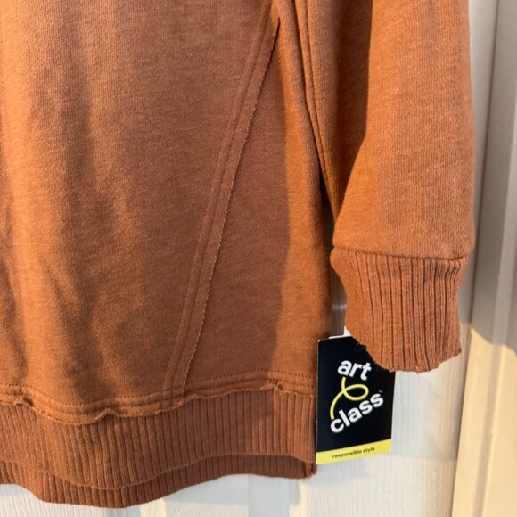 NWT Art Class Girl's Crewneck Pullover Sweatshirt, Size L (10/12), Blush Brown - Picture 5 of 16